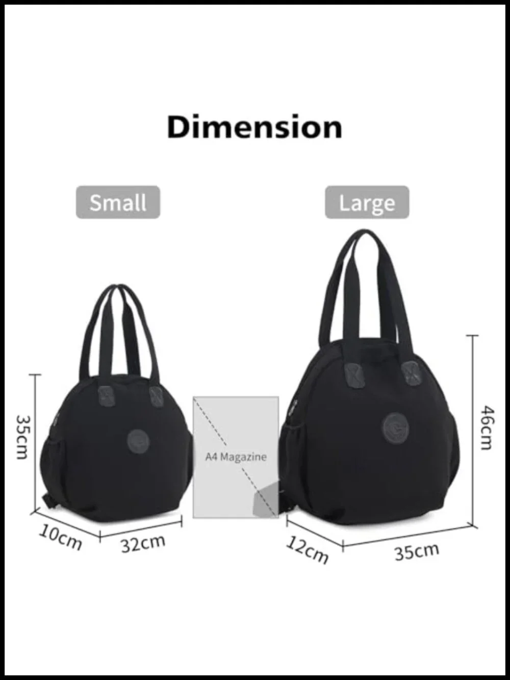 Waterproof Nylon Anti-theft Large Capacity Backpack Purse for Travel Work